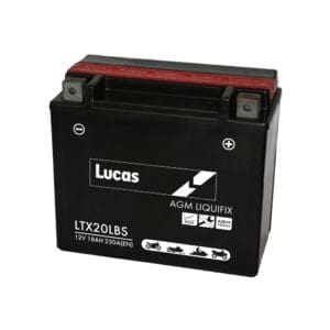 LUCAS 12V SEALED MOTORCYCLE BATTERY WITH ACID PACK