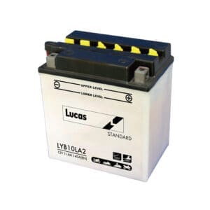 LUCAS 12V MOTORCYCLE BATTERY WITH ACID PACK